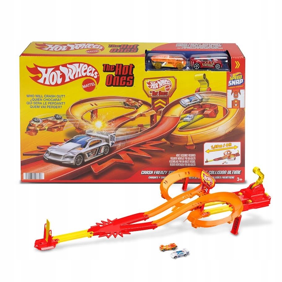 Pretekárska dráha Hot Wheels Rally Crash, sada 3+, JFD11